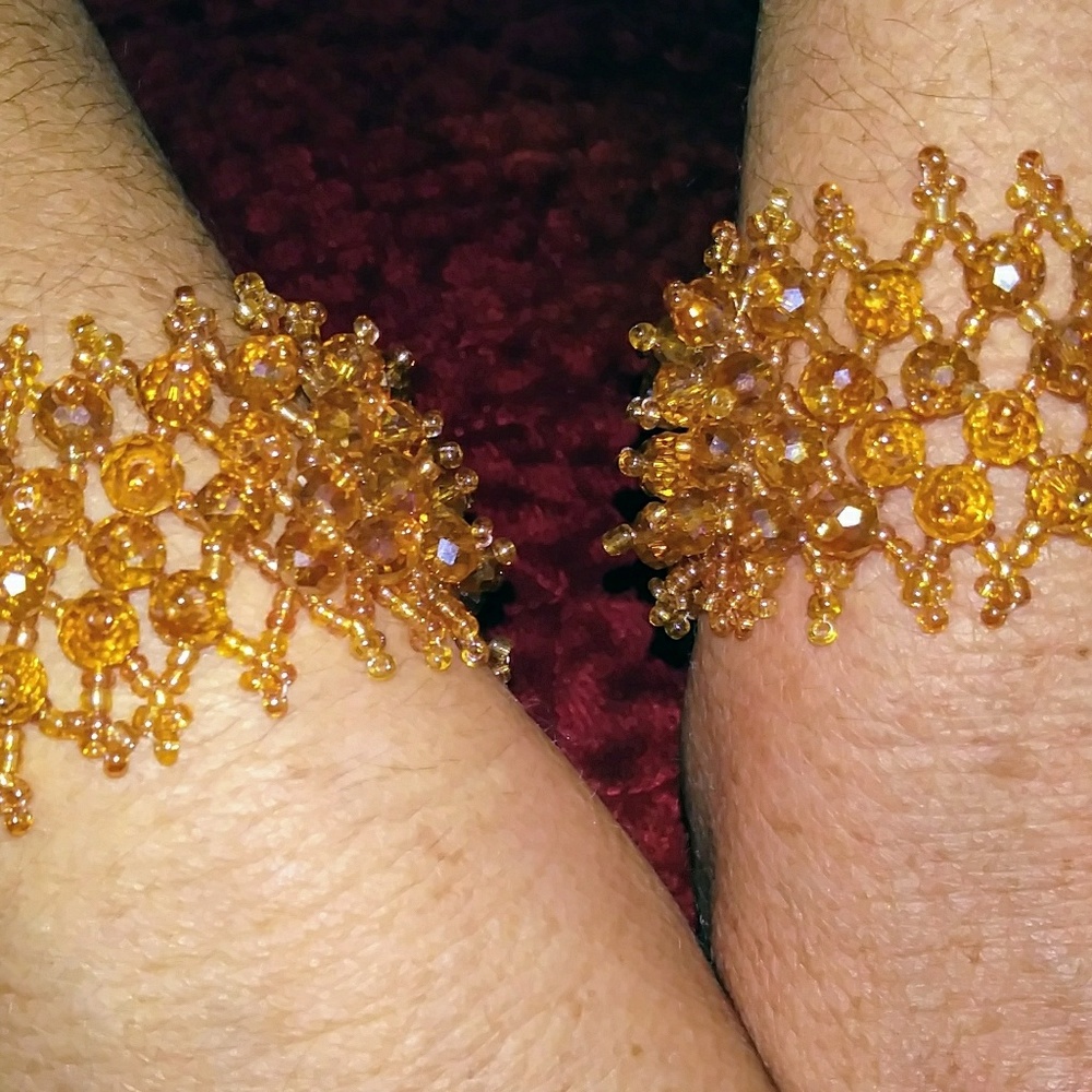 Beaded Wrist cuffs dancer