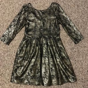Metallic winter dress