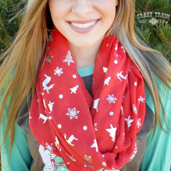 Red Christmas Scarf - Picture 2 of 2
