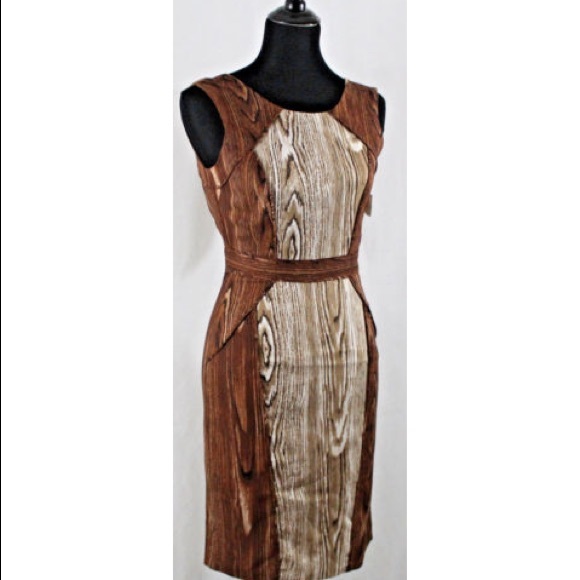 BCBG MaxAzria Pencil Dress 2 Sleeveless Brown NWT - Picture 1 of 5