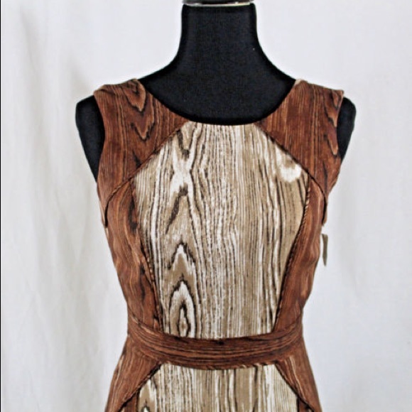 BCBG MaxAzria Pencil Dress 2 Sleeveless Brown NWT - Picture 3 of 5