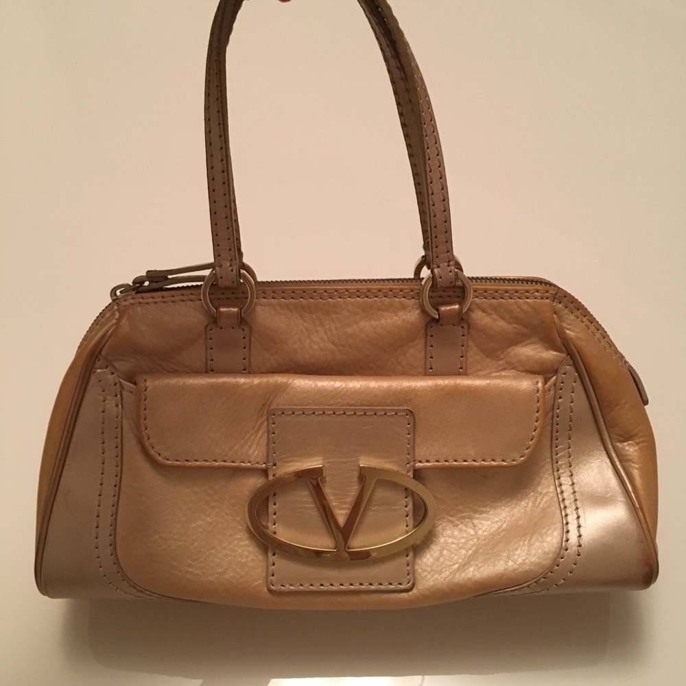 Authentic Gold Valentino evening bag