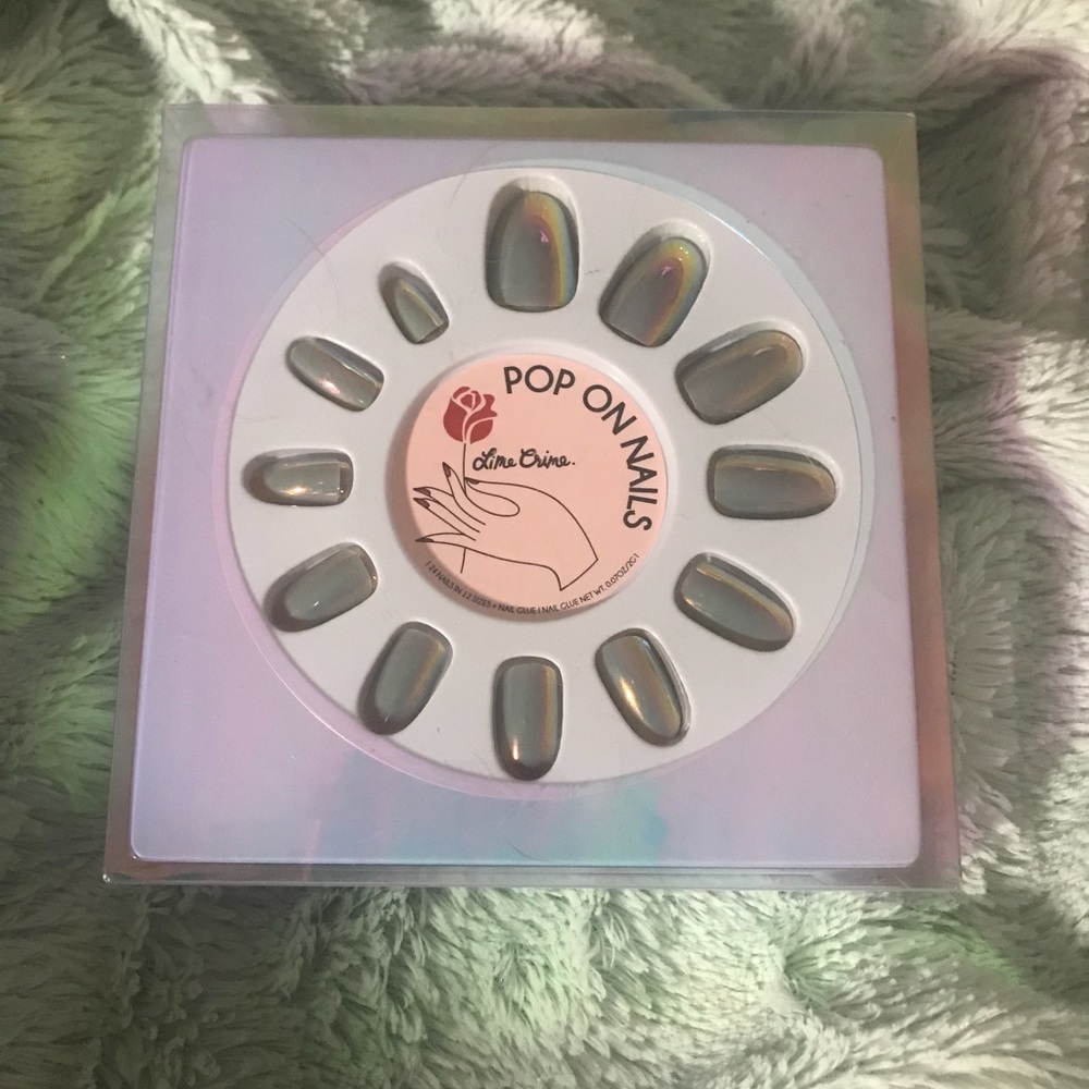 Limecrime pop on iridescent nails