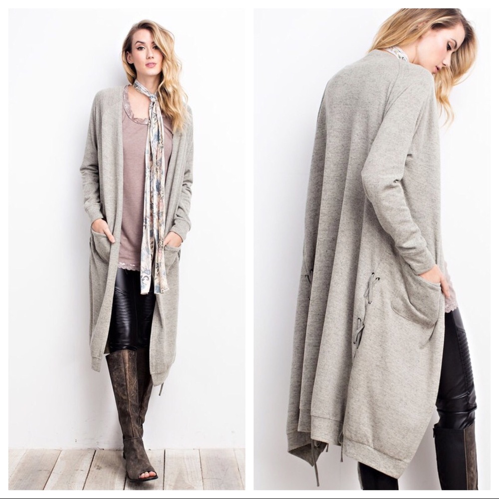 Lace Up Cardi - Picture 2 of 2