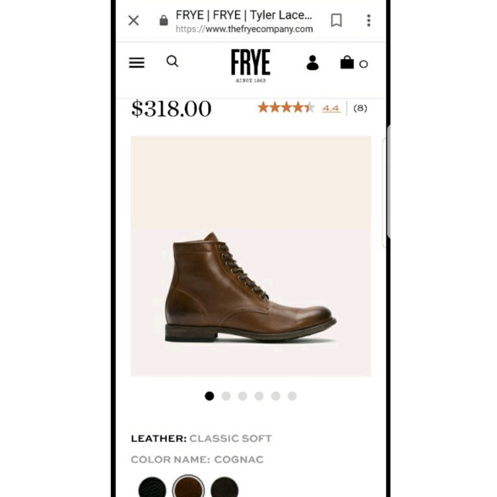 Brand New Frye Tyler Lace Up