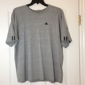 🆕 MENS GREY ADIDAS SHORT SLEEVE T-SHIRT - XL-EUC!