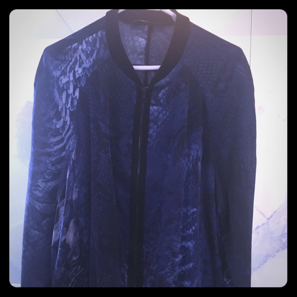 Tahari silk snake print jacket