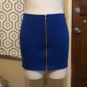 Blue mini skirt