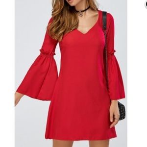 ♥️LABOR DAY SALE♥️ Long Sleeve Red Dress