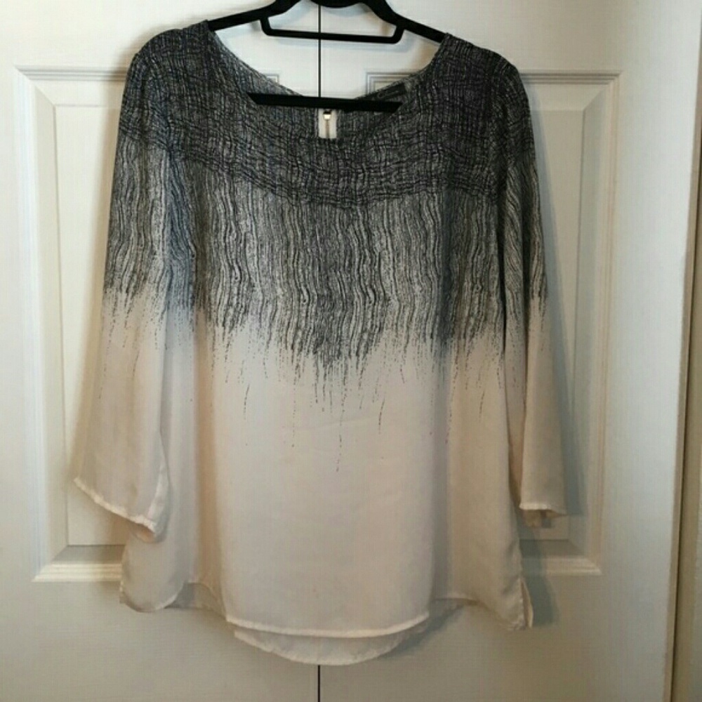 Black and cream top