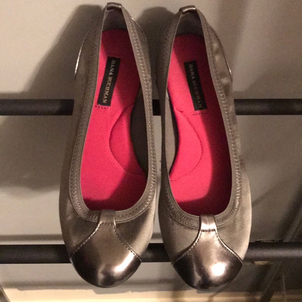 Silver and grey flats