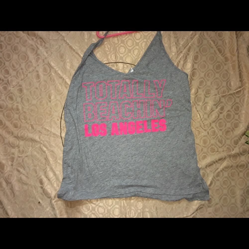 PINK totally beachin tank top