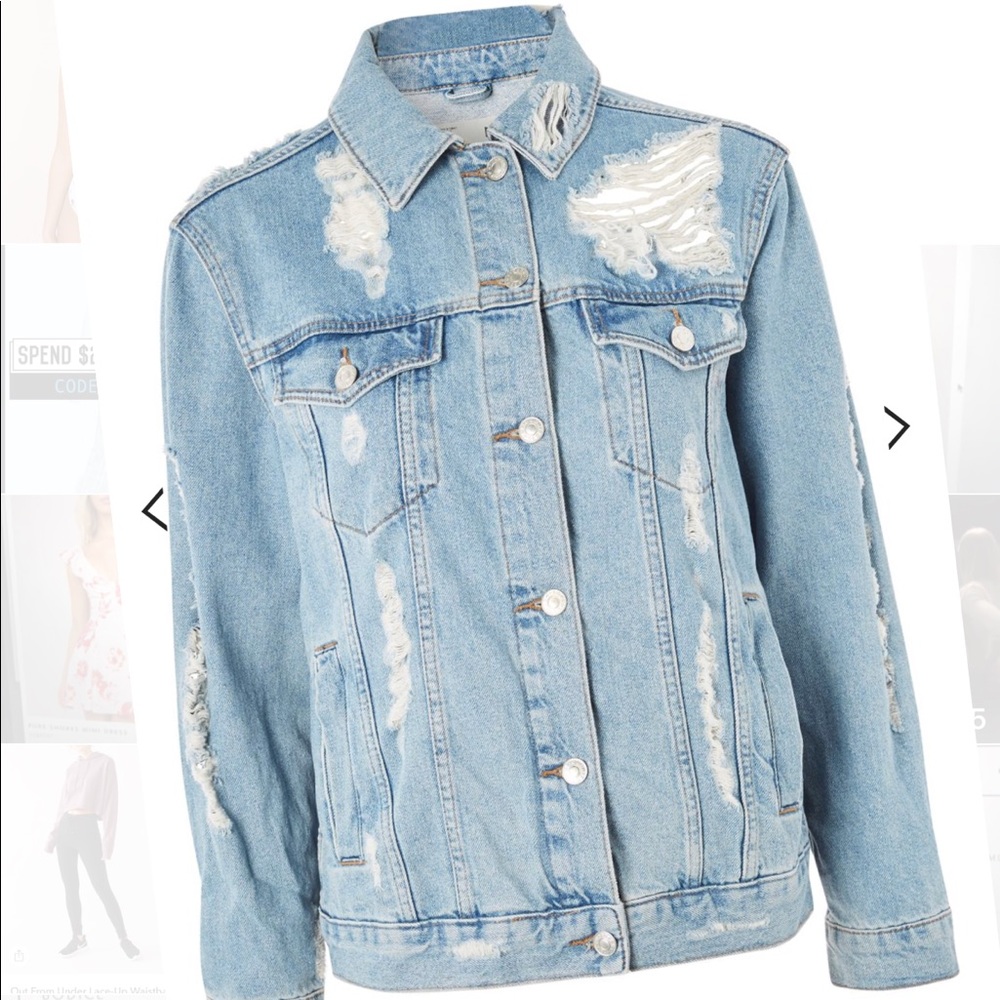 ripped denim / jean jacket