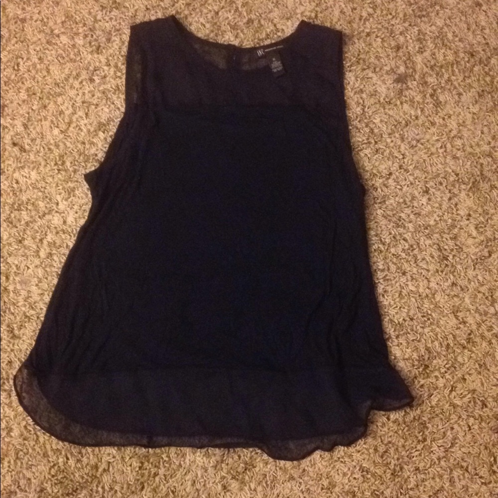 Blue sleeveless INC tank top