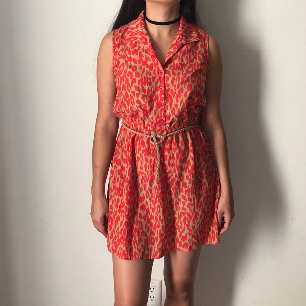 Pink/Nude leopard dress