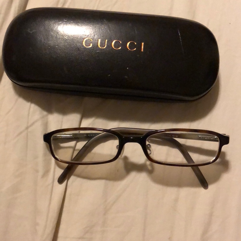 Used Gucci glasses tortoise shell with green