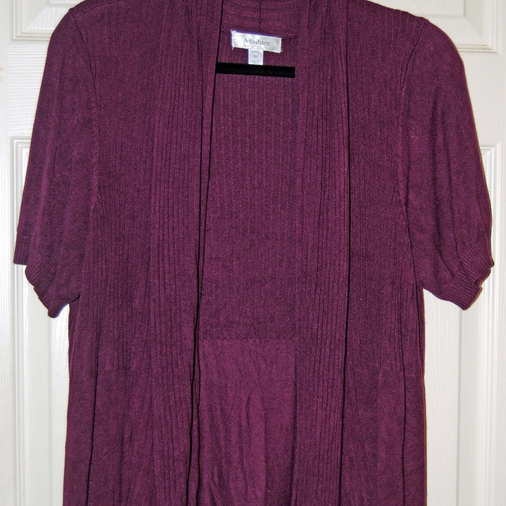 Open Front Short Sleeve Cardigan