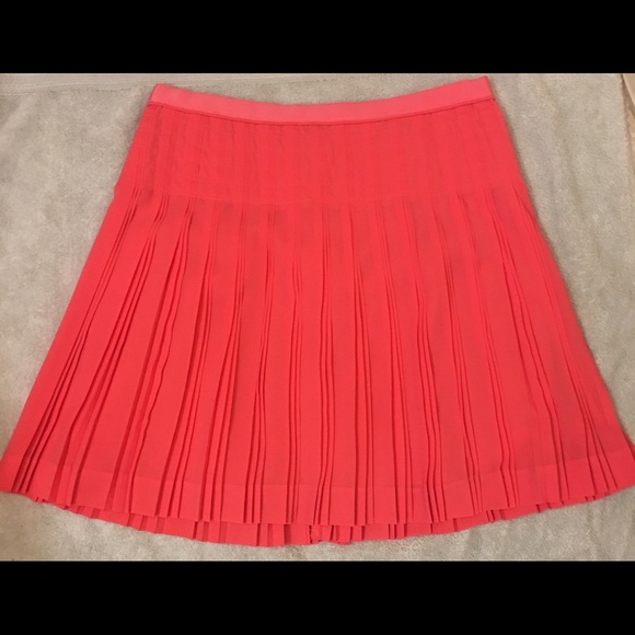 J. Crew Pleated Mini Skirt, Size 6, Salmon/Peach - Picture 1 of 8