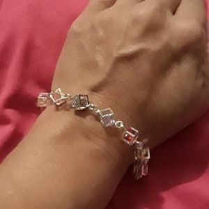 Sterling Silver and Crystal Bracelet