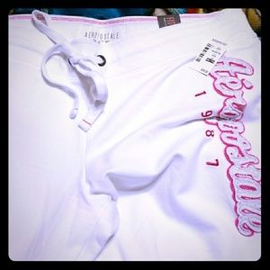 Aeropostale white sweat pants