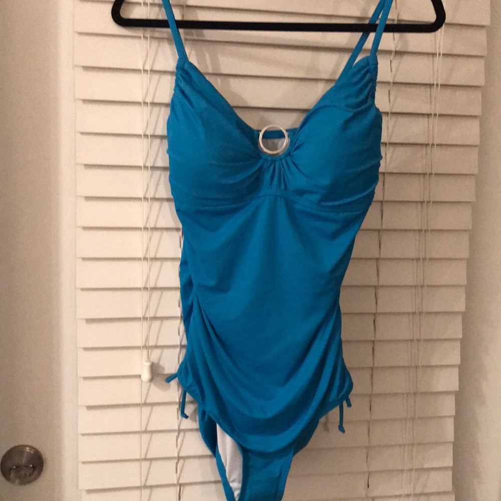 Michael Kors aqua blue one piece sexy bathing suit