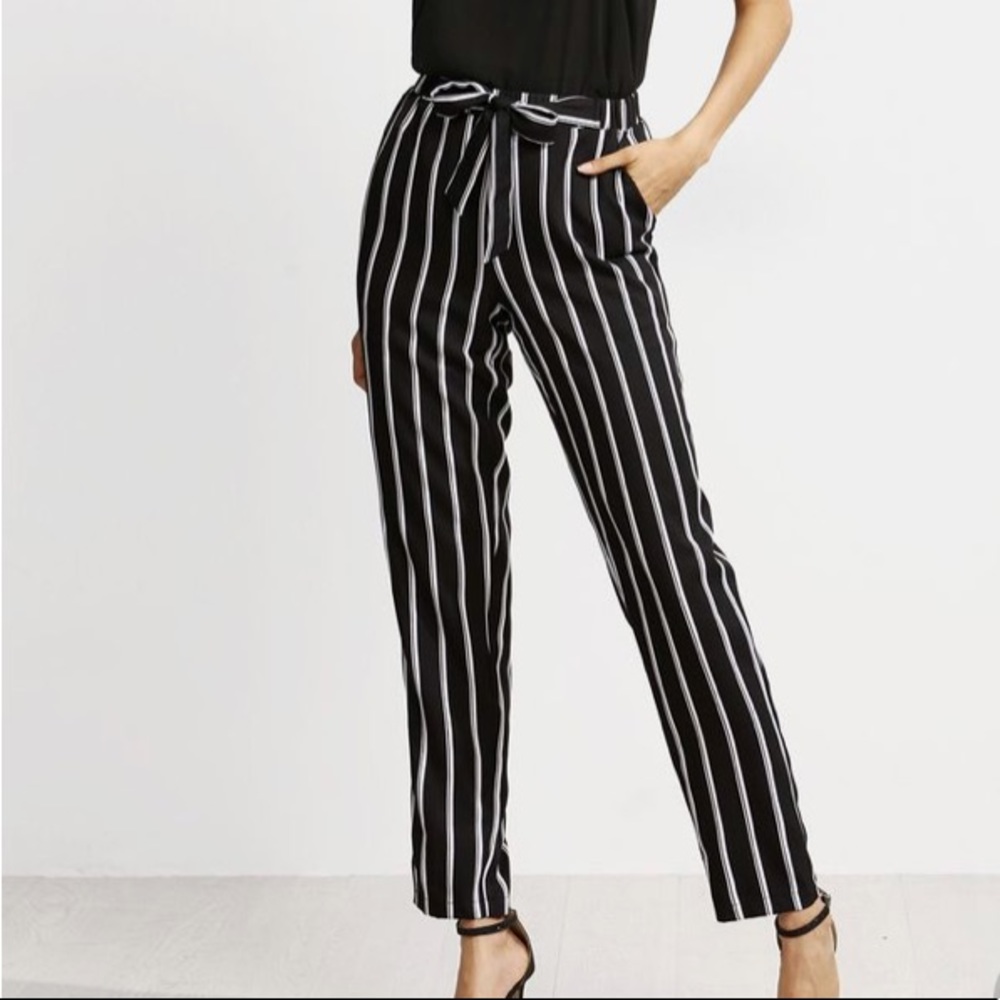 Black and White Trousers
