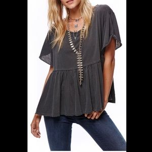 Free People Peplum Odyssey Tee