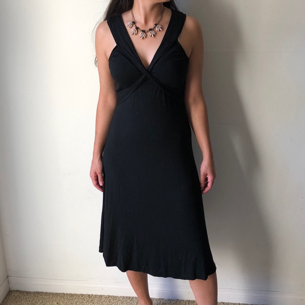 Banana Republic Black Midi Dress