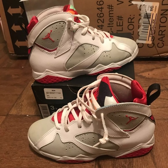 Air jordan retro 7 hare kids size 3 - Picture 3 of 4