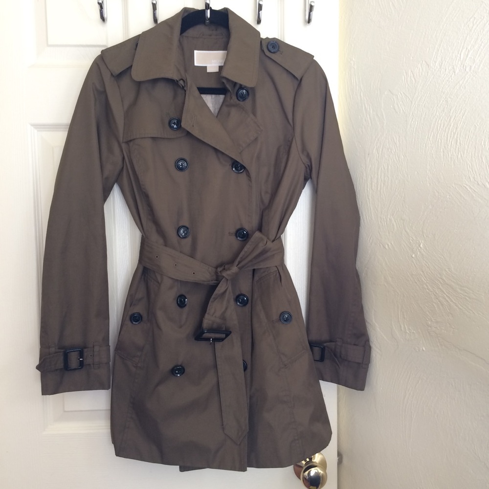 SOLD - MICHAEL Michael Kors Army Green Trench Coat