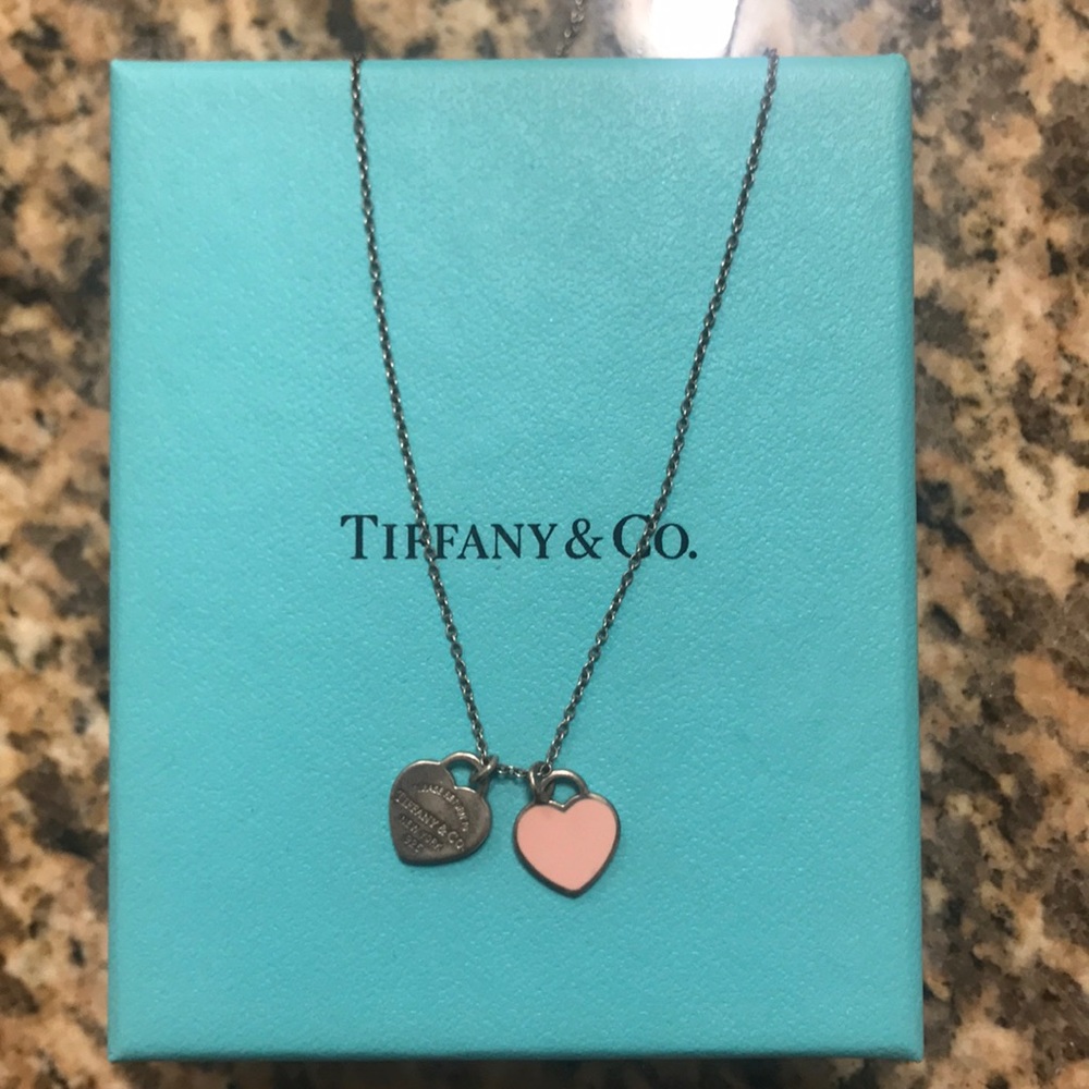 Tiffany Double Heart Tag Pendant