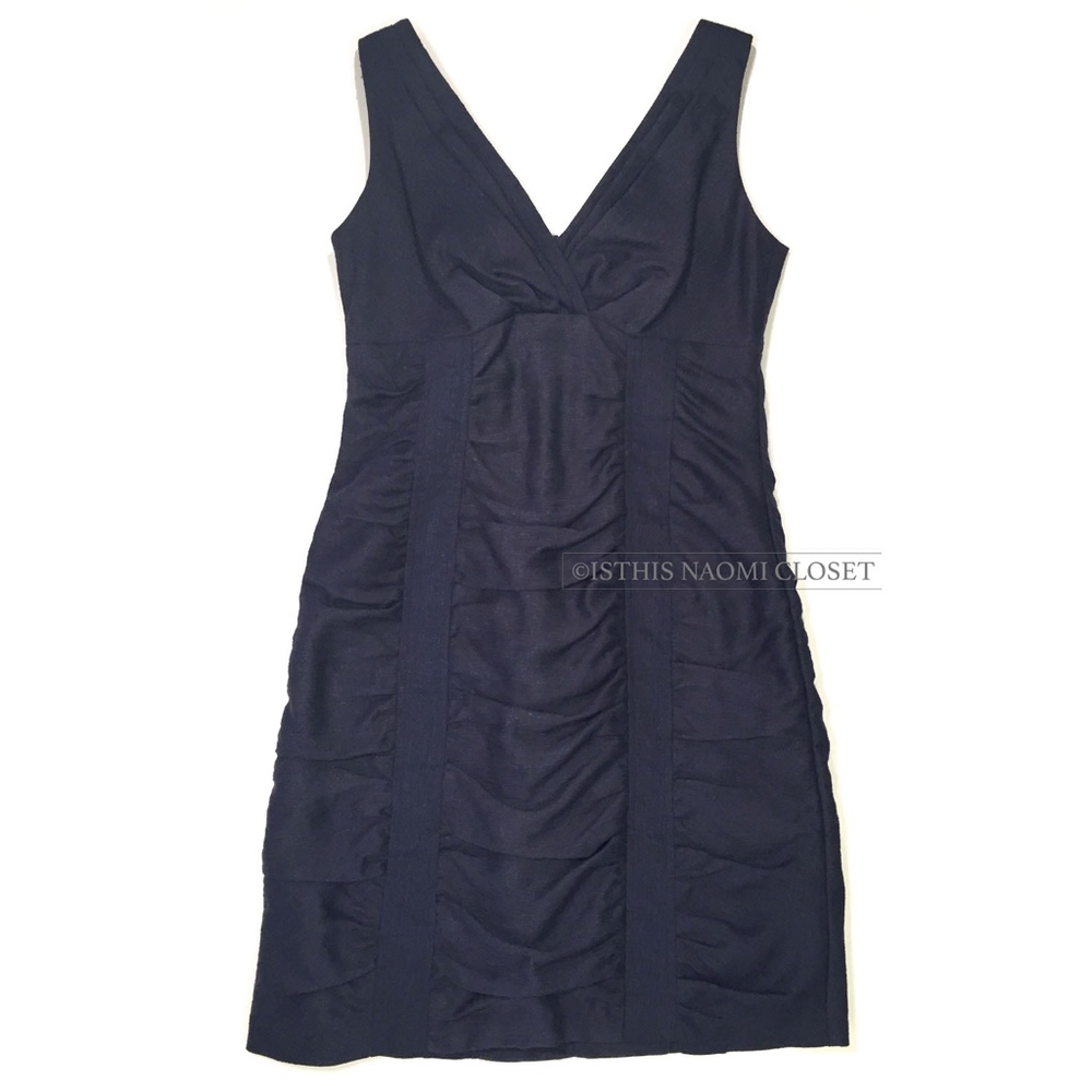 NANETTE LEPORE V-Neckline Ruffle Bodycon Cocktail