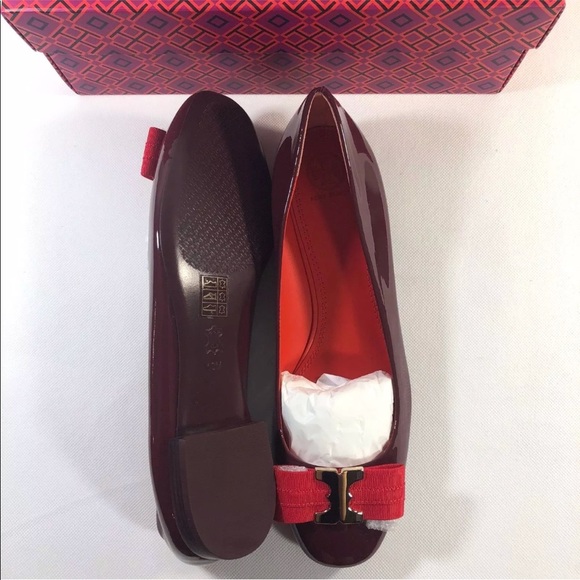 Tory Burch Leather Flat GEMINI LINK BOW Ballet - Picture 5 of 8