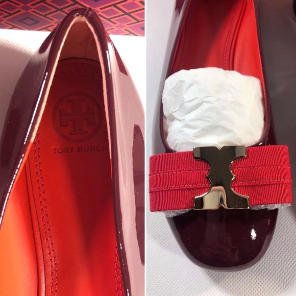 Tory Burch Leather Flat GEMINI LINK BOW Ballet - Picture 6 of 8