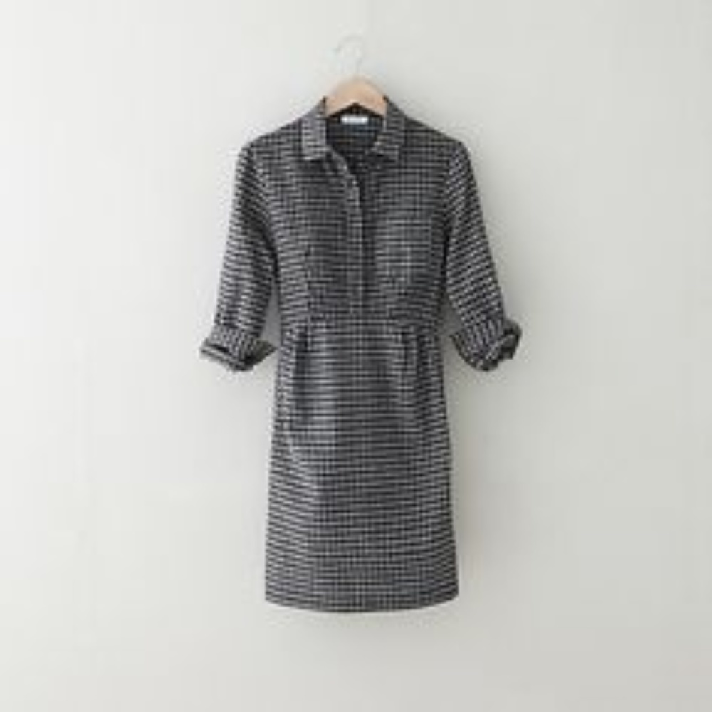 Steven Alan Genevieve Long Sleeve Shirt Dress