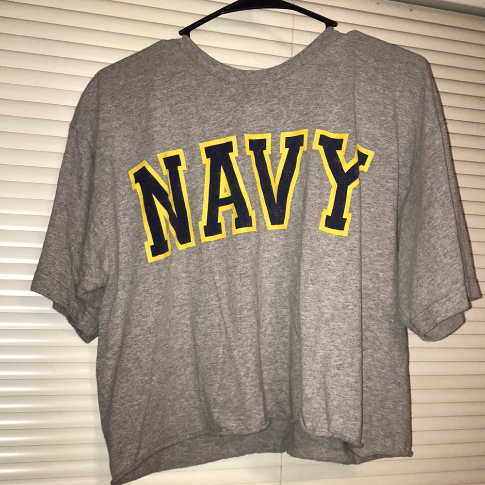 Navy crop top