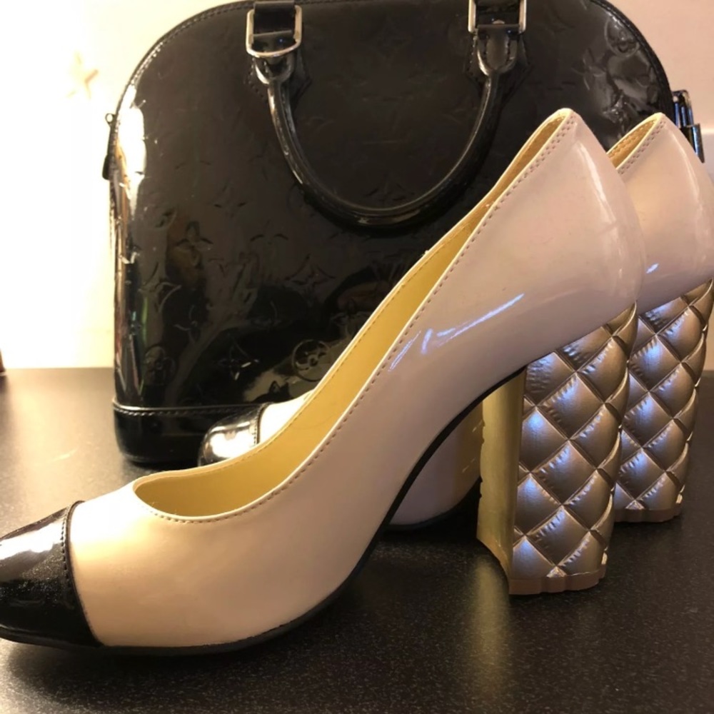 NWOT color block heels