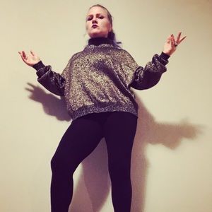 Vintage turtleneck sparkle sweater