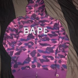 Bape camo full zip up