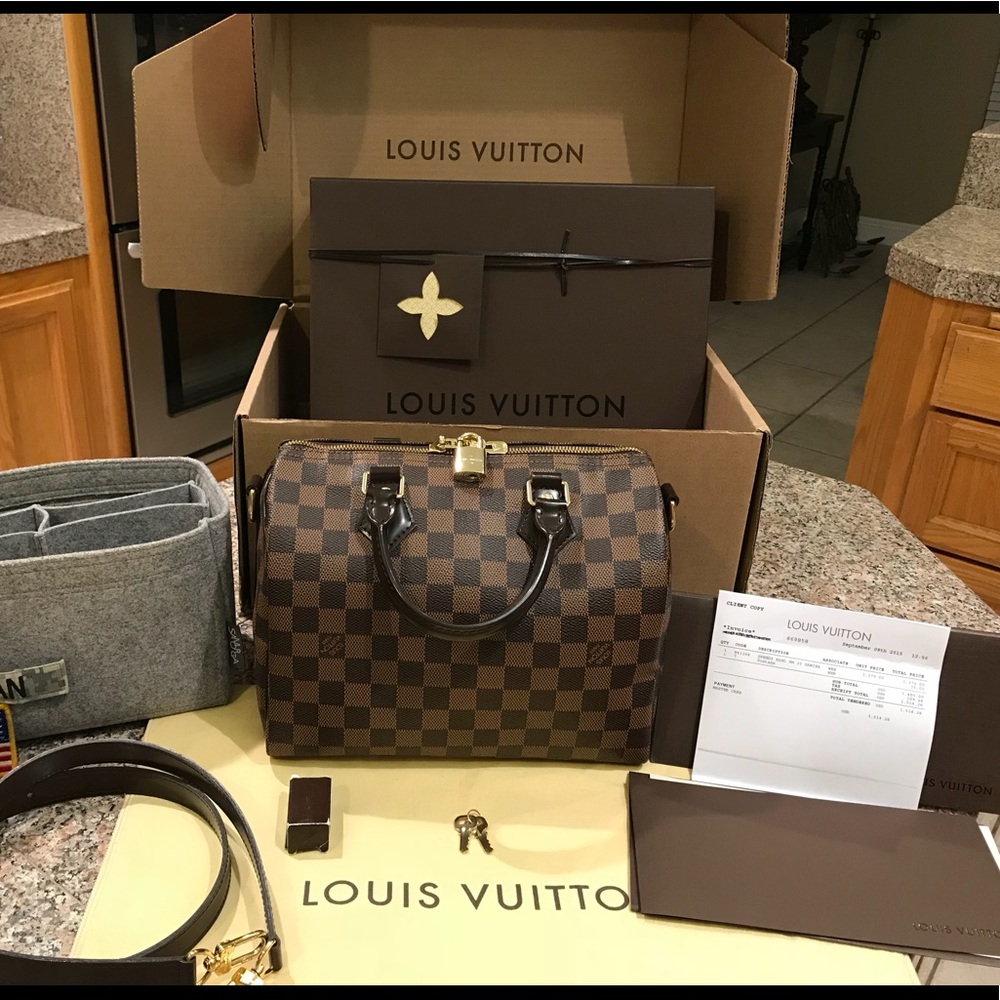Authentic Louis Vuitton Speedy Bandouliere 25