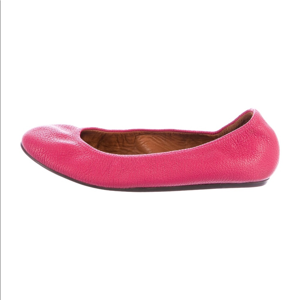 🎉 HP💌 Lanvin Pebbled Leather Ballet Flats - Picture 2 of 6