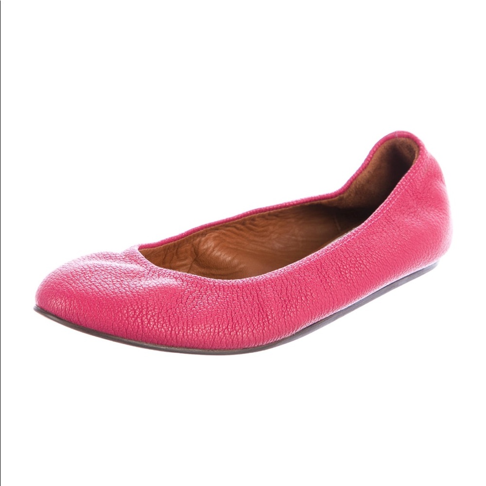 🎉 HP💌 Lanvin Pebbled Leather Ballet Flats - Picture 3 of 6