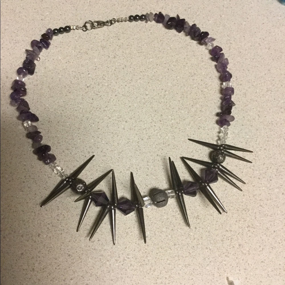 15” purple amethyst necklace