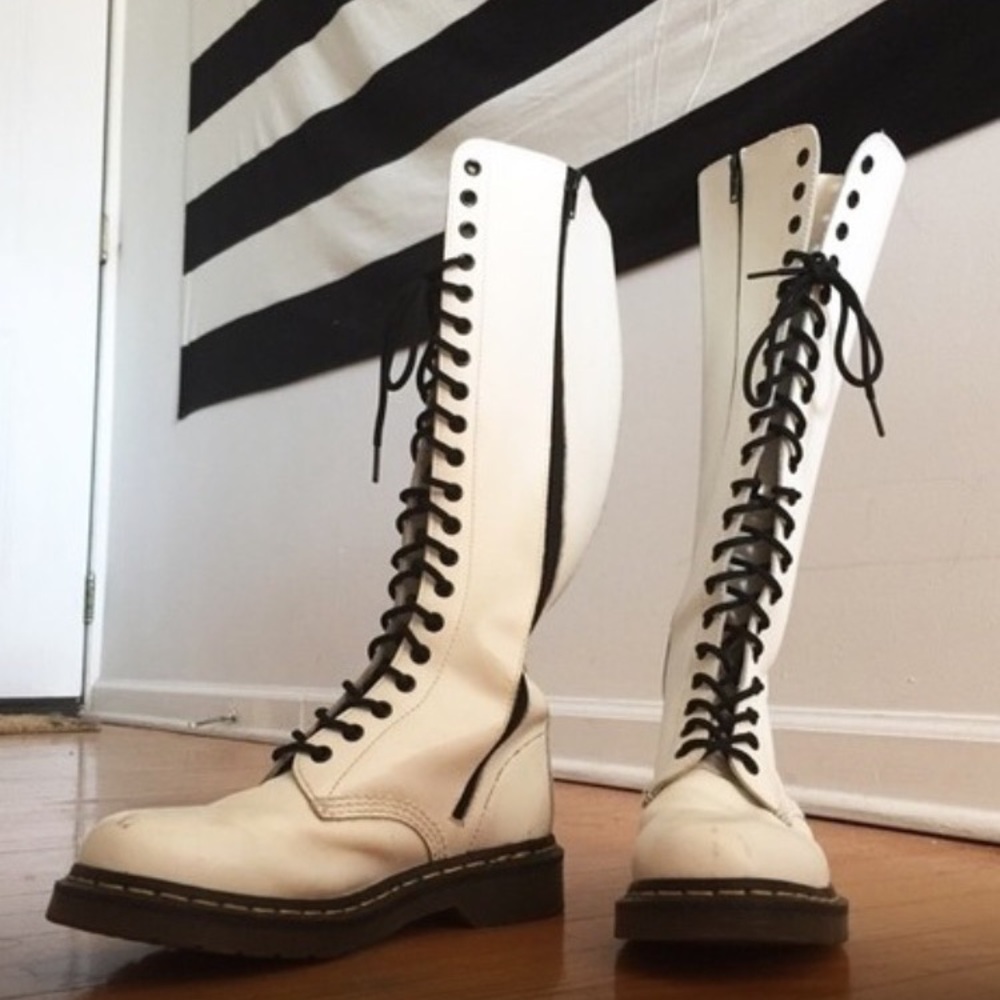 White Dr. Martens Boot Size 8