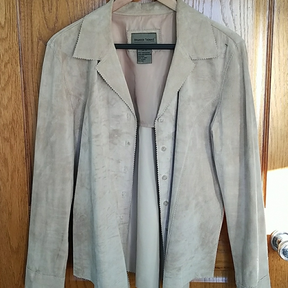 Suede shirt jacket