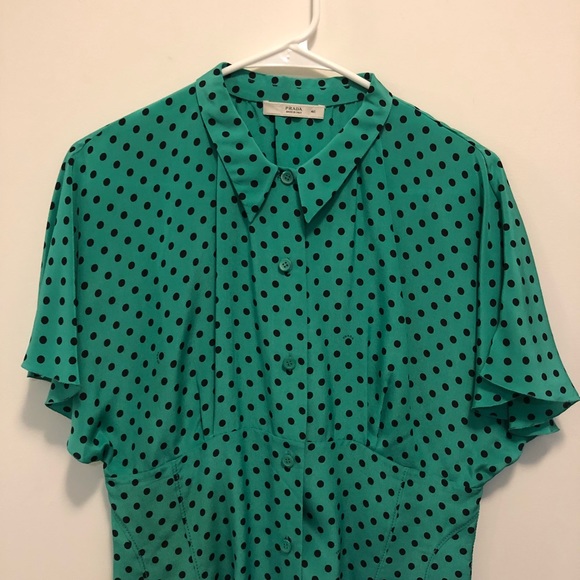 PRADA Silk Polkadot Blouse - Picture 2 of 8