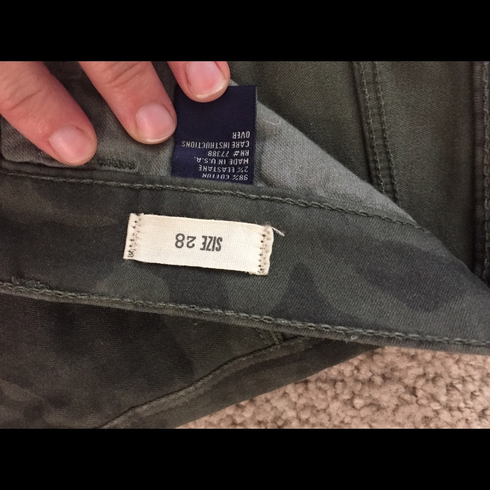 Madewell skinny skinny ankle camo pants
