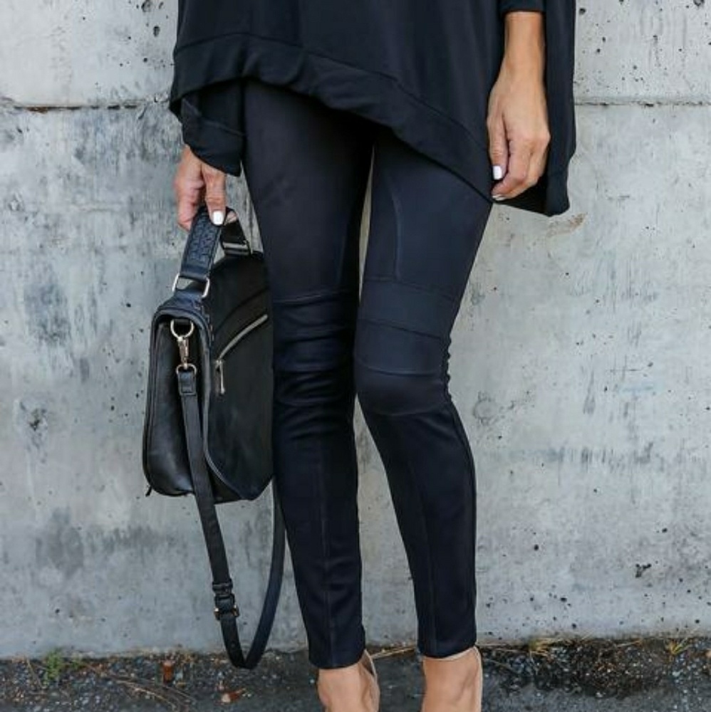 Black Suede like leggings