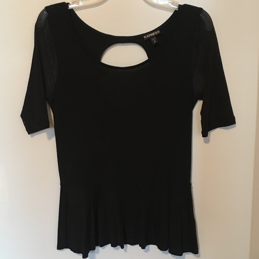 Black Express peplum shirt
