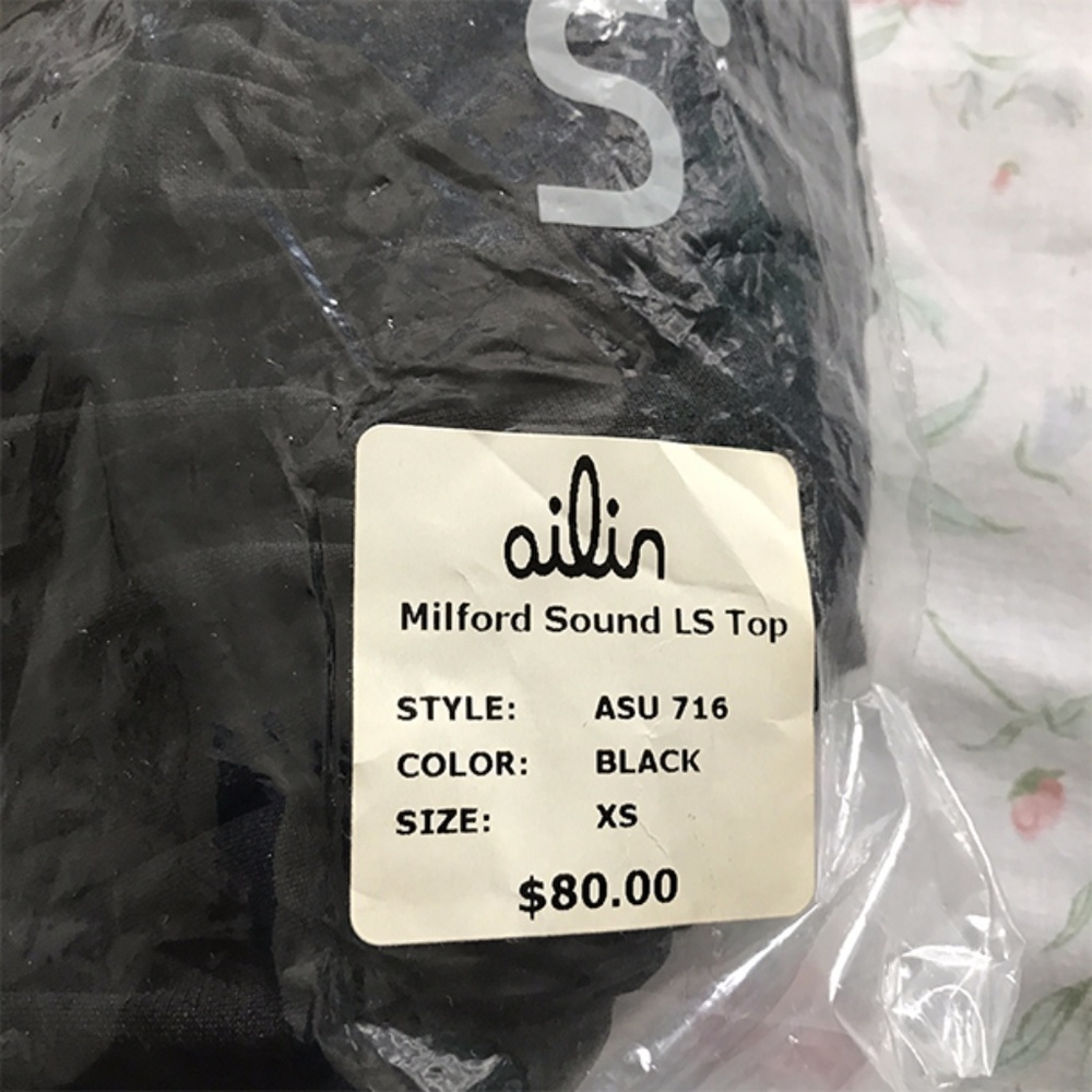 Ailin Milford Athletic Turtle Neck Black Top XS - Picture 7 of 8